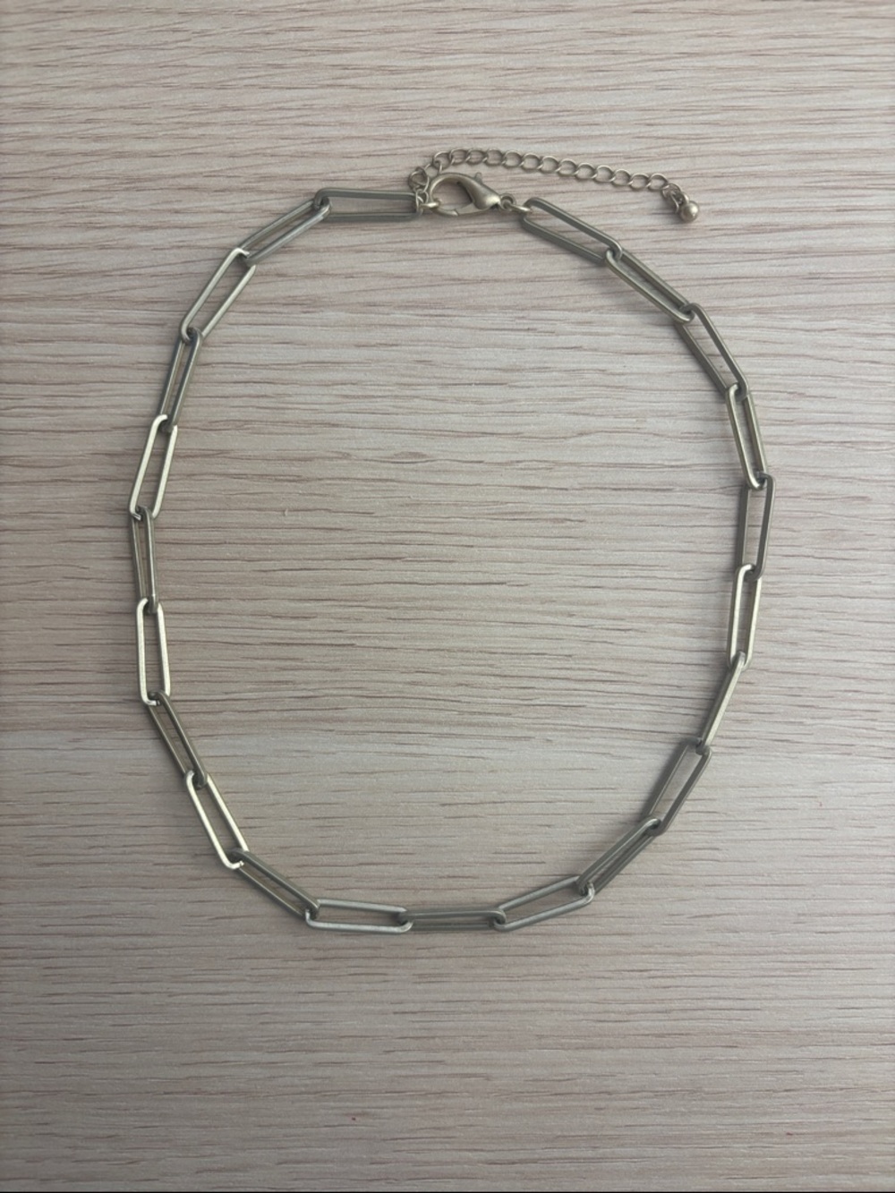 Francesca's Collections Gold-Link Paperclip Necklace
